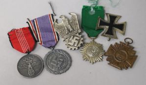 Five German medals and a badge