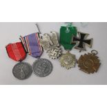 Five German medals and a badge