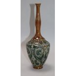 An Eliza Simmance for Royal Doulton small bottle vase, height 21cm