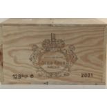 A case of twelve bottles of Chateau Ferriere, Margaux, 2001