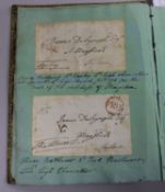 A 19th century album of approximately 302 postal covers, most pre 1840, signatures including King