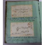 A 19th century album of approximately 302 postal covers, most pre 1840, signatures including King