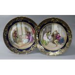 A pair of Vienna cabinet plates