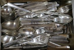 A quantity of silver plated cutlery