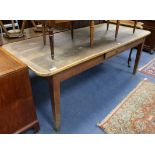 An oak farmhouse table W.202cm