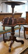 A Victorian walnut book table W.42cm