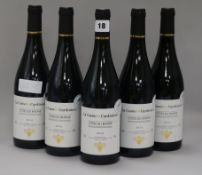 Five bottles of Cotes du Rhone, 2016