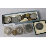 A collection of Victorian and later silver and copper coinage