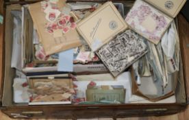 A large suitcase of stamps