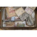 A large suitcase of stamps