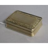 A George III engine turned silver gilt snuff box, decorated with hunting scene, Daniel Hockley,