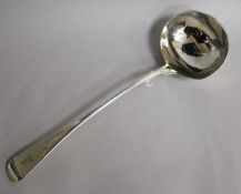 A Victorian silver Old English pattern soup ladle, George Adams, London, 1864, 33.3cm.