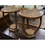 A pair of Moroccan tables W.41cm