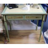 A painted side table W.83cm