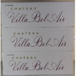 Three boxes of twelve bottles Chateau Villa Bel-Air 2006