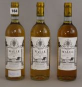 Three bottles of Chateau de Malle Sauternes 1981