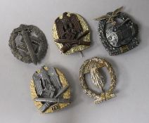A collection of German badges