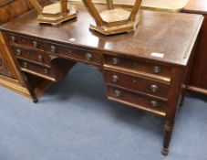 An early Victorian mahogany desk W.122cm