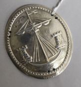 A George III silver "Scarborough Town Arms" badge or plaque, Geo. Giles, circa 1785, 9cm.