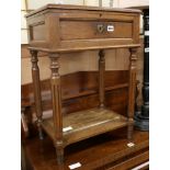 An oak sewing table W.47cm