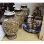 A collection of Kutani and other Japanese ceramics