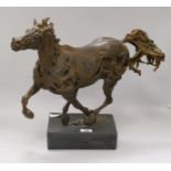 A resin horse sculpture