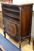 A 'Vernis Martin' and rosewood music cabinet, c.1910 W.81cm