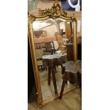 A gilt framed mirror W.92cm