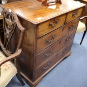 A George III mahogany chest of drawers W.97cm