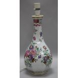 An armorial vase converted to a lamp H.33.5cm