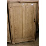 A pine cupboard W.77cm