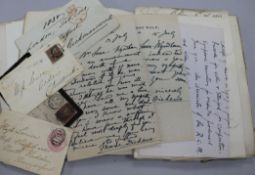 An album of letters, autographs and franked envelopes, 1830's onwards