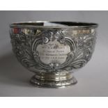 An Edwardian silver rose bowl, Charles Stuart Harris & Sons, London, 1904, 15.9cm, 8.5 oz.