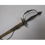 A steel marcasite handled court sword length 99cm