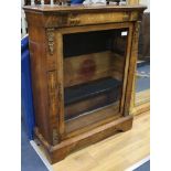 A Victorian walnut pier cabinet W.77cm