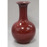 A Chinese sang-de-boeuf bottle vase height 34cm