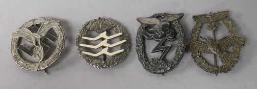 A collection of German badges