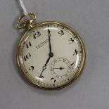 An 18ct gold dress pocket watch, retailed by Hamilton, Calcutta.