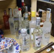 Three boxes of mixed spirits, Vodka, Scotch, Tequila, Gin