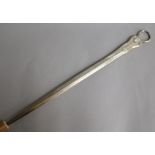 A George IV silver hourglass pattern mead skewer engraved with the Arms of Egremont, William