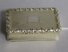 A George IV silver gilt snuff box, presented by Sir. Roland Hill, Rawlings & Summers, London 1829,