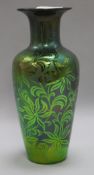 An Art Nouveau Zsolnay lustre vase height 28cm