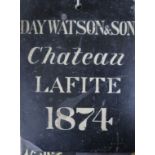 A collection of eight antique painted slate cellar labels, mostly numbered with the name of the wine