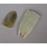 Two Chinese jade cicadas