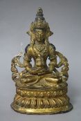 A bronze figure of Green Tara