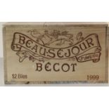 A case of twelve bottles of Chateau Beau-Sejour Becot, 1999.