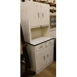 A 1950's French kitchen unit W.77cm.