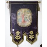 A Christian embroidered banner