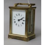 A brass carriage timepiece