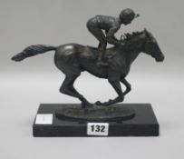 A David Cornell, bronze, 'Champion Finish' W.24cm. H.19cm.